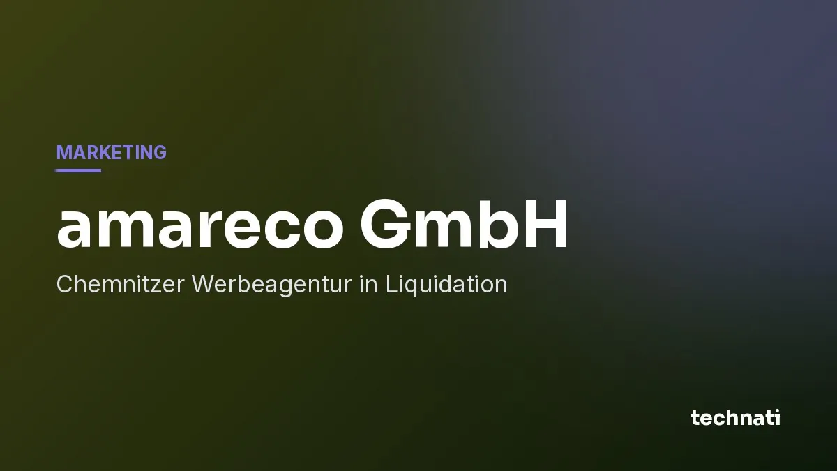 amareco GmbH: Chemnitzer Werbeagentur in Liquidation