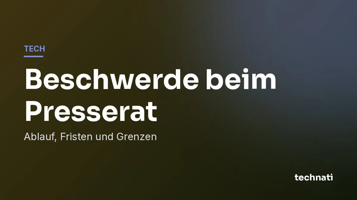 Beschwerde beim Presserat: Ablauf, Fristen und Grenzen